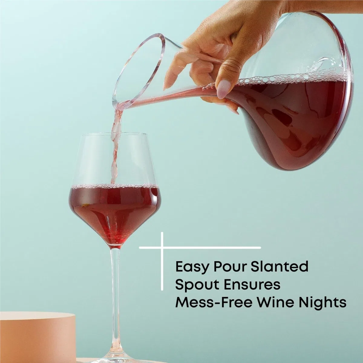 Kristall Dekanter Rotwein Mundgeblasener Weindekanter Aus Kristallglas For Zuhause Und Esszimmer, 1500 Ml Weinliebhaber Zuhause(Without handle)
