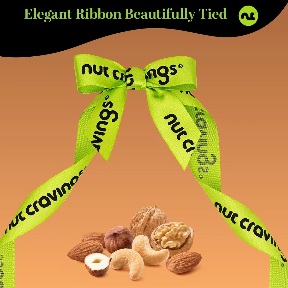 Kium Gourmet Fresh Nut Assortment Gift Basket Wood Tray