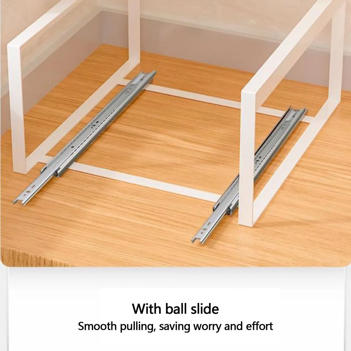 Generisch Ausziehbarer Schrank Organizer Teleskopschublade Nachrüsten ausziehbare Schublade mit Griff ausziehbarer Schrank Organizer aus Kohlenstoffstahl. Kein Bohren und Nageln erforderlich.