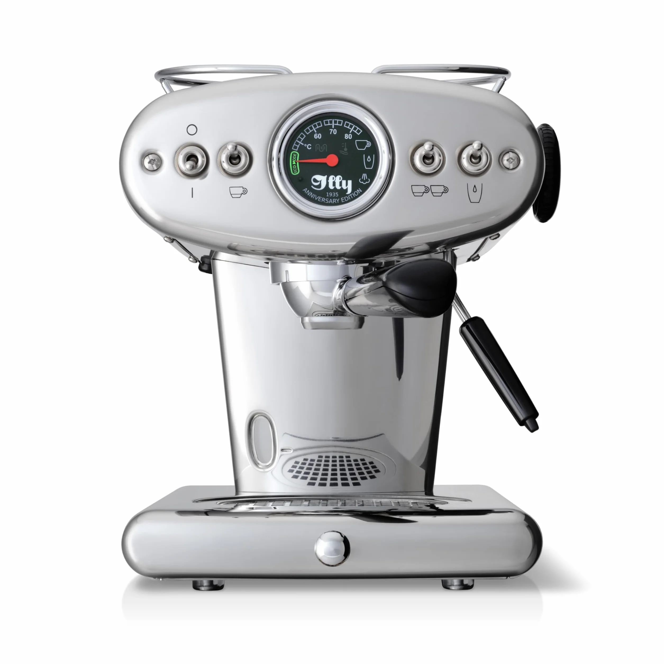 illy X1 Anniversary Maschine für gemahlenen Kaffee und E.S.E.-Pads (Edelstahl)