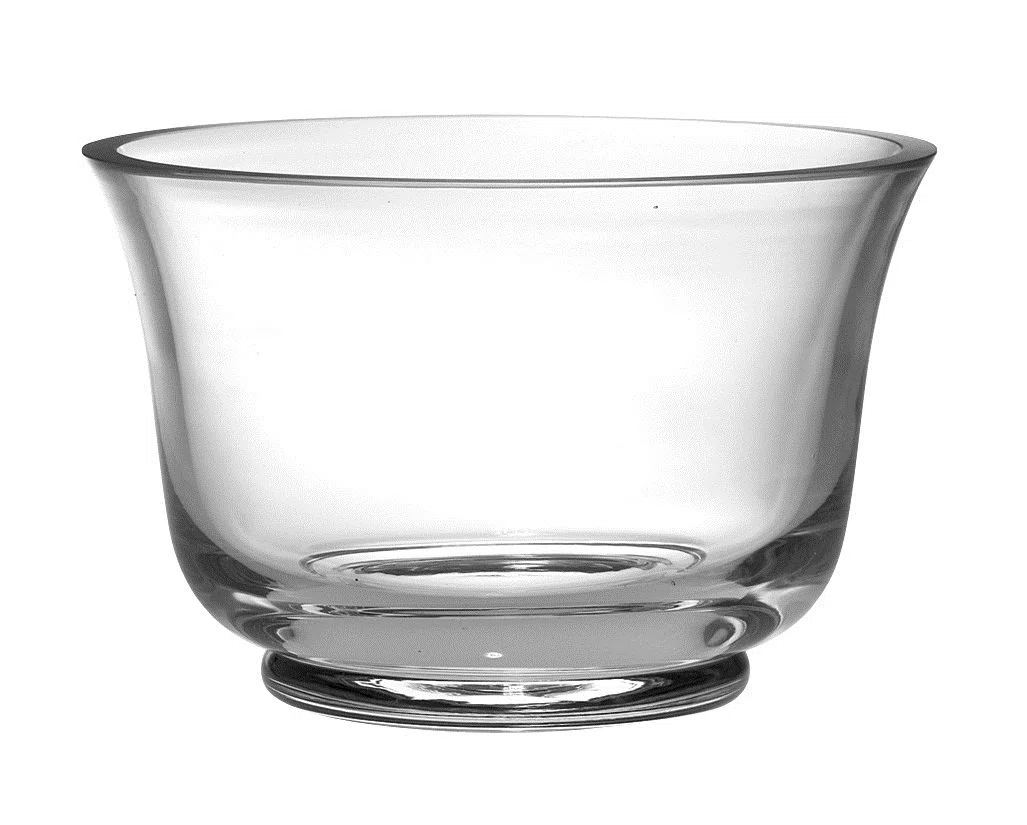 Barski Handgefertigte Schüssel aus Glas, dick, transparent, 22,9 cm Durchmesser, hergestellt in Europa