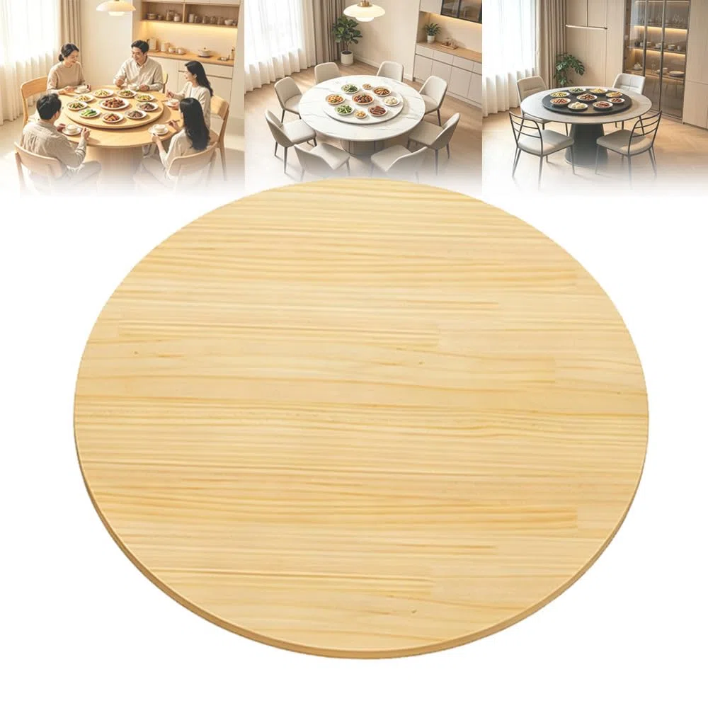 Drehplatte Servierteller Esstisch Holz Drehscheibe Lazy Susan