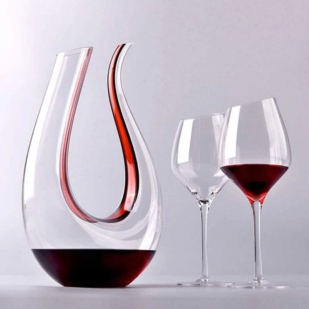 Dicker Weindekanter, Kristall-Dekanter-Set 1500 ml mit 450 ml Whisky-Weinglas