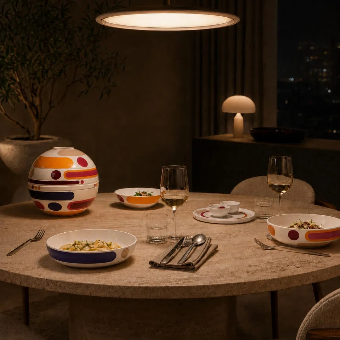 Villeroy & Boch – La Boule Miami Dinner-Set 7 teilig Bunt, Spülmaschinenfest, Mikrowellensicher, Geschirrset Modern mit Tellern und Schalen, Tafelservice, Deko, Geschirr Keramik, Premium Porzellan
