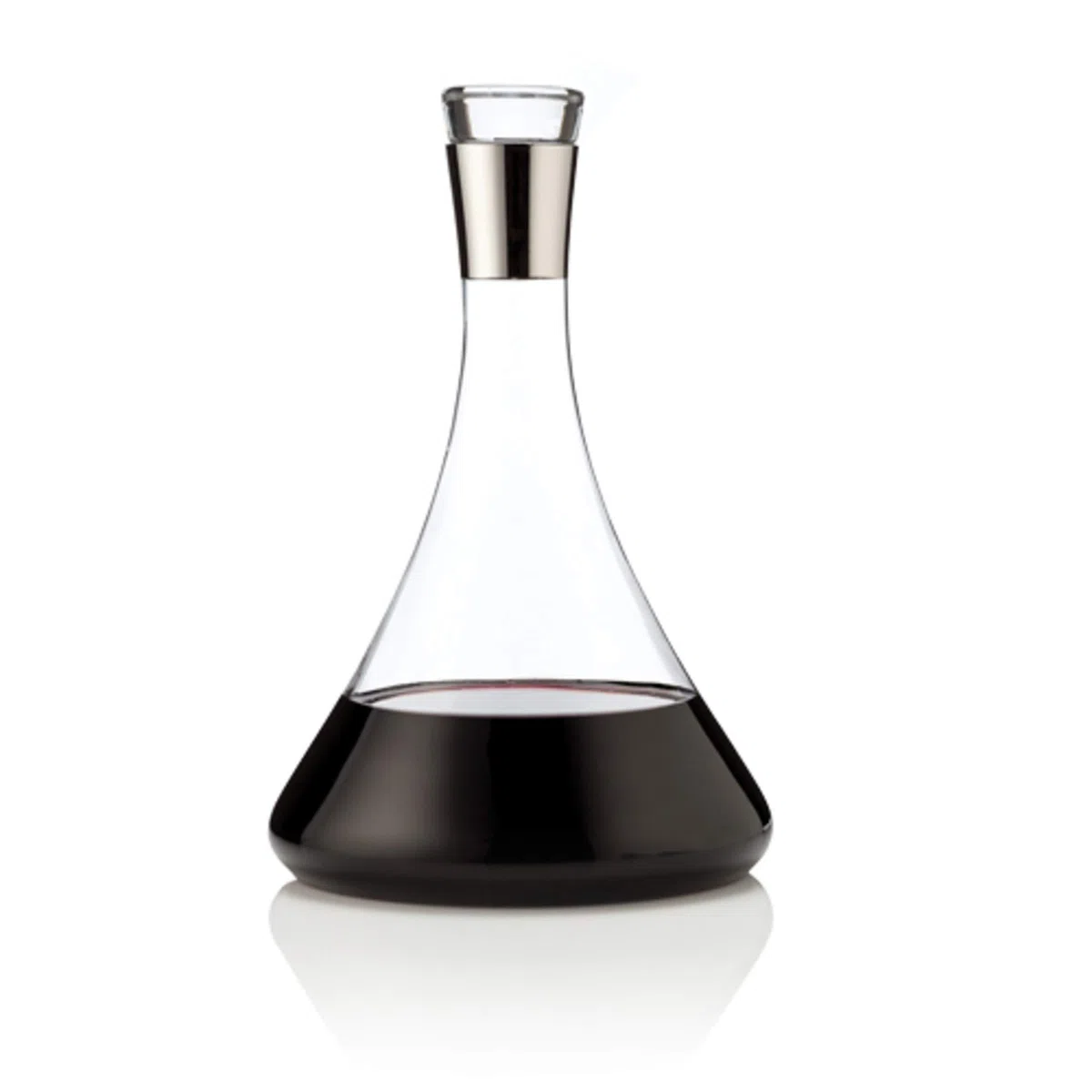Viski Irving Weindekanter mit Glasstopfen, bleifreie Kristallkaraffe für Rot- und Weißwein mit Chrom-Akzenten, eleganter großer Krug für Einweihungsfeiern, Hochzeitsgeschenke, 1,701.0 g, Harrison