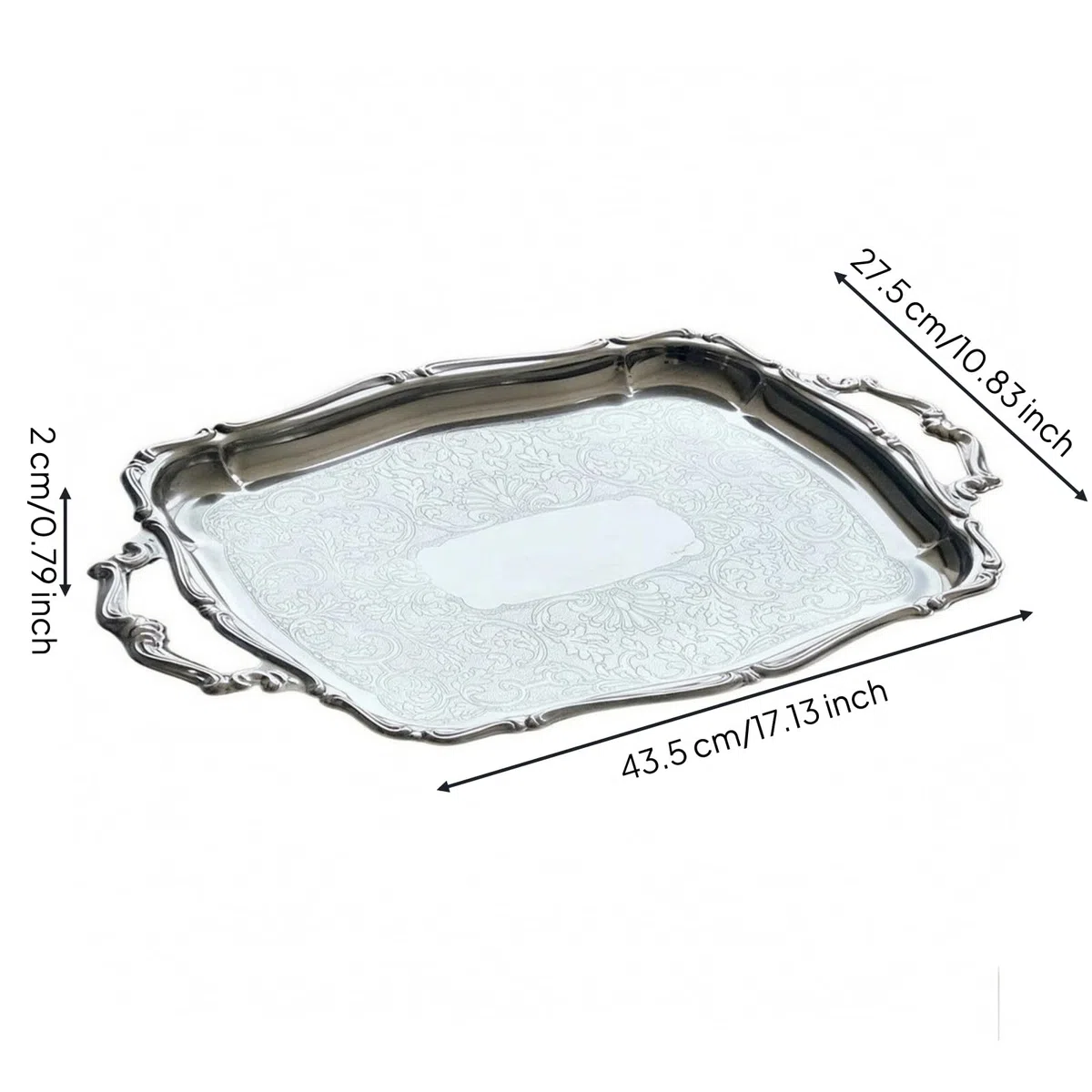 Colcolo Stilvoll Dekotablett mit Spitzenmuster, M 35x27cm